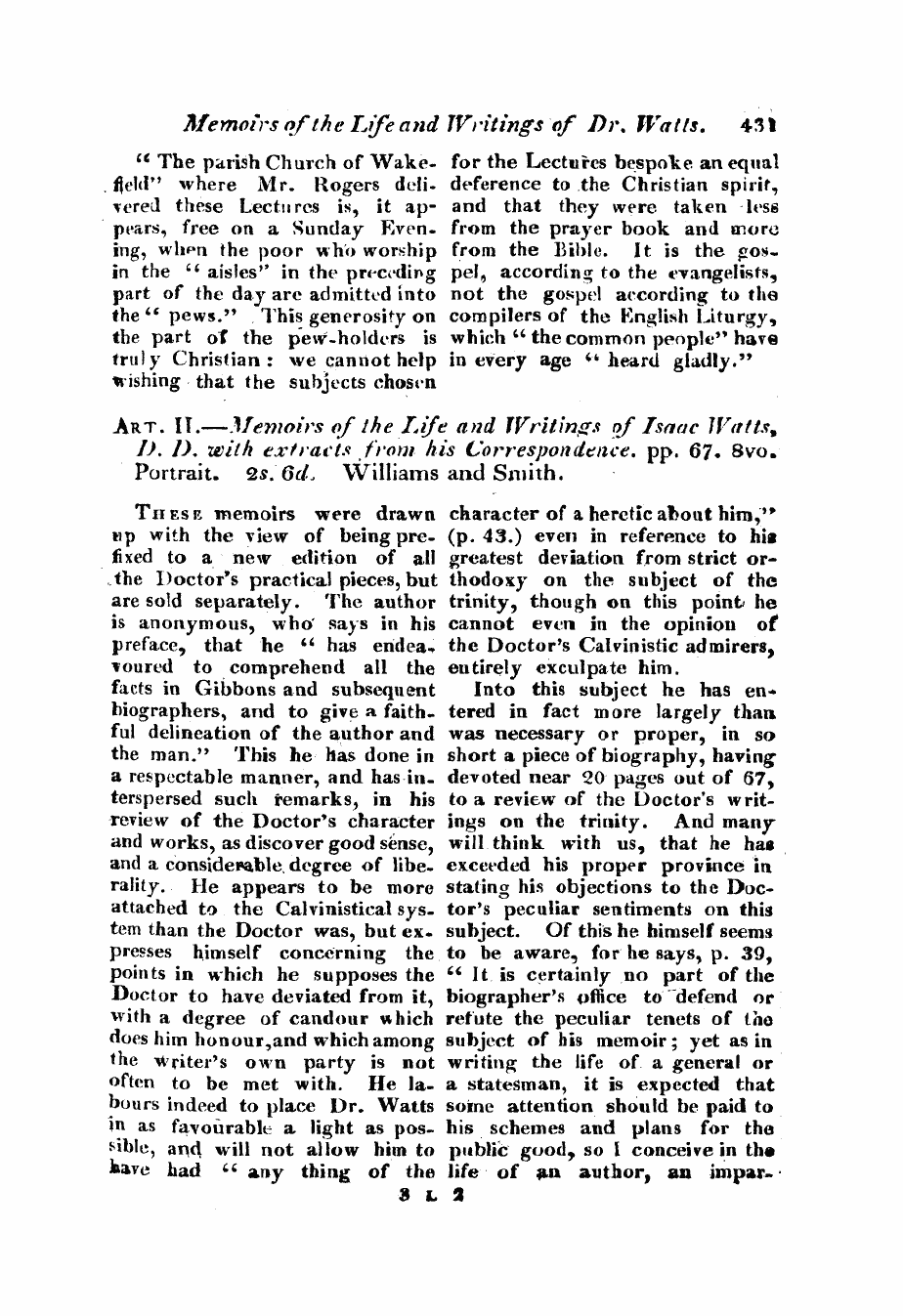 Monthly Repository (1806-1838) and Unitarian Chronicle (1832-1833): F Y, 1st edition - Untitled Article