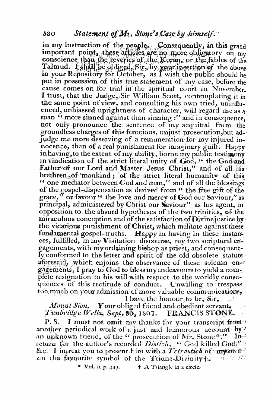 Monthly Repository (1806-1838) and Unitarian Chronicle (1832-1833): F Y, 1st edition: 22