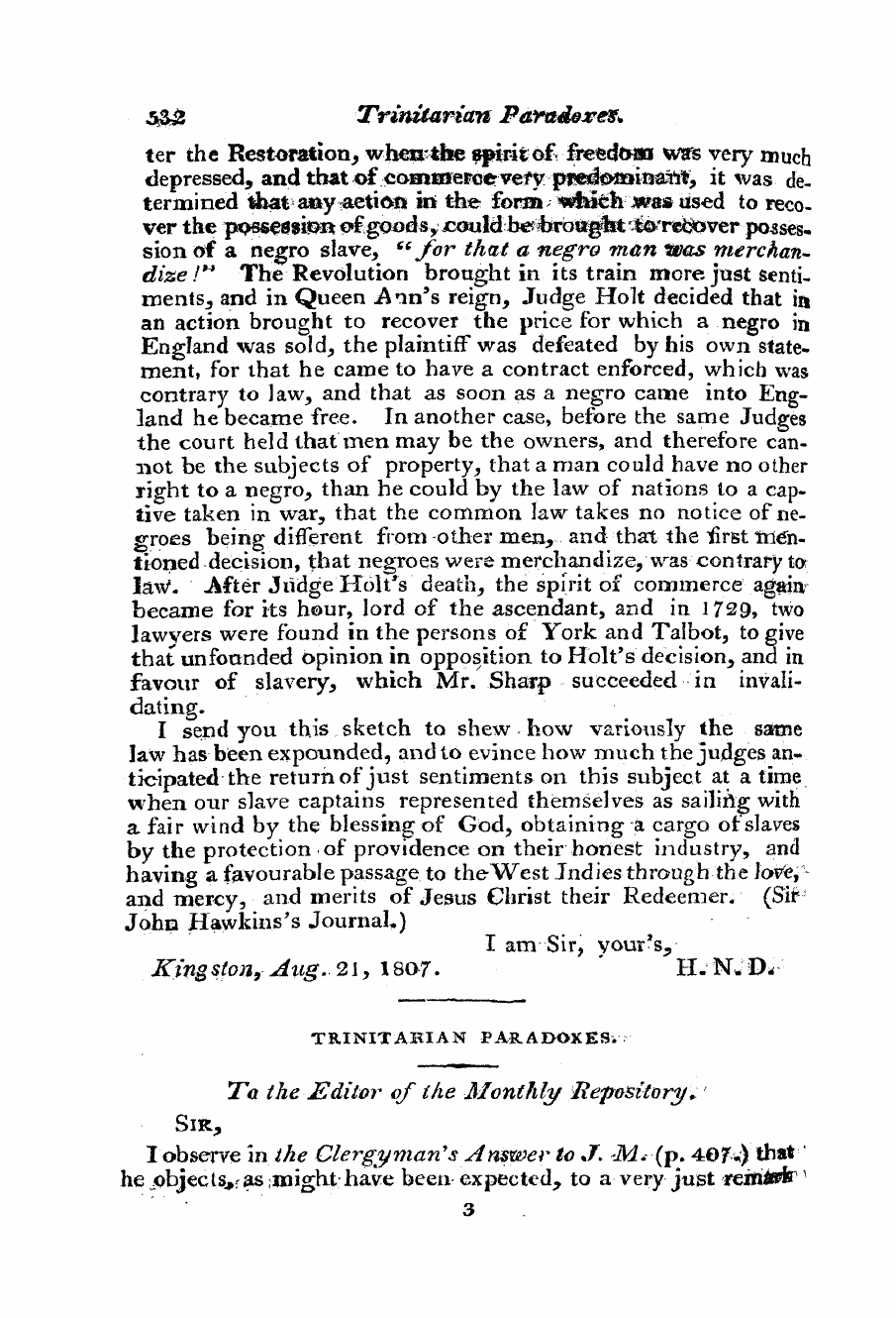 Monthly Repository (1806-1838) and Unitarian Chronicle (1832-1833): F Y, 1st edition: 24