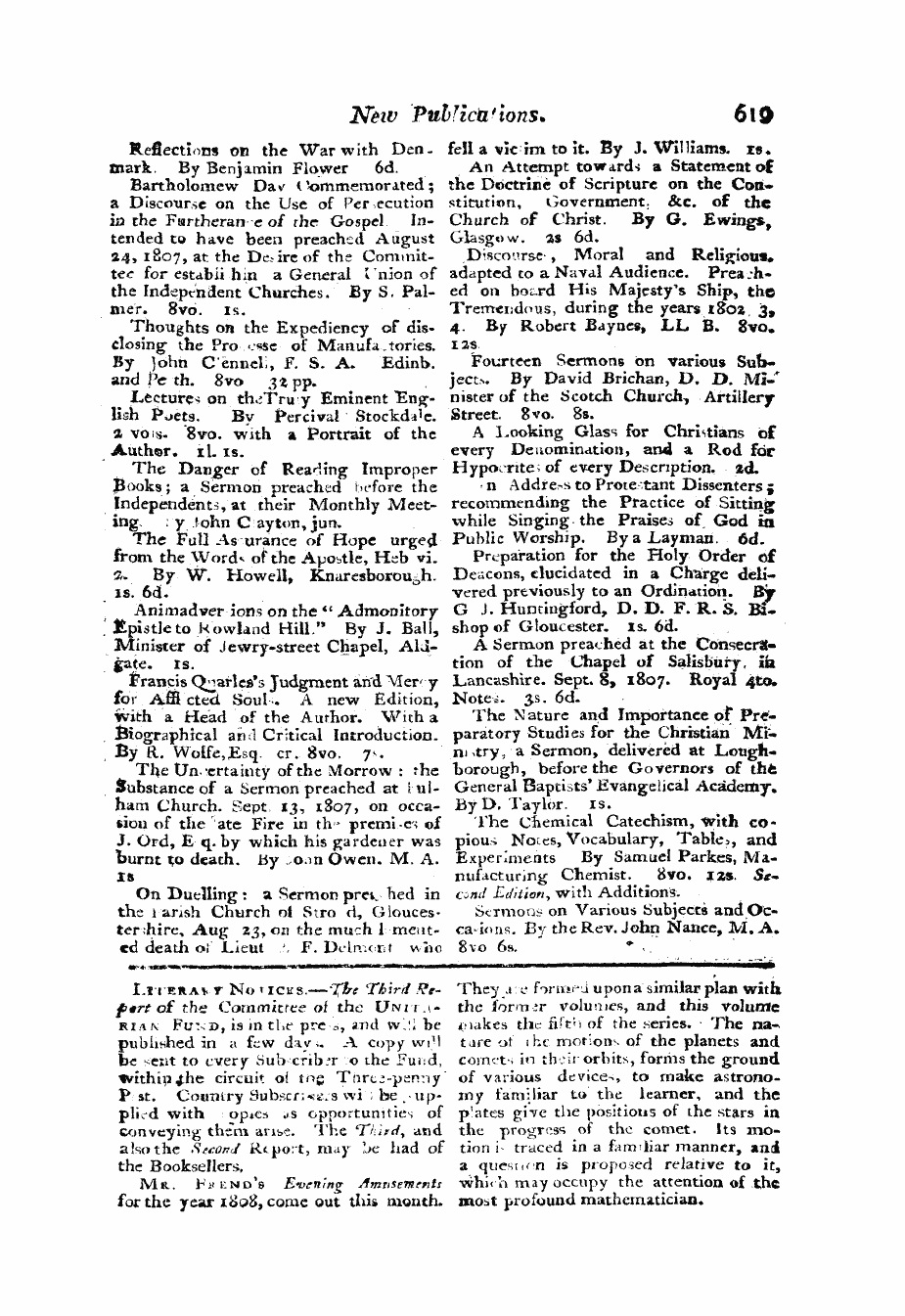 Monthly Repository (1806-1838) and Unitarian Chronicle (1832-1833): F Y, 1st edition: 55