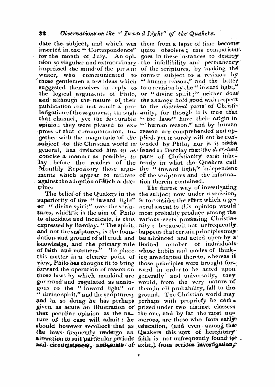 Monthly Repository (1806-1838) and Unitarian Chronicle (1832-1833): F Y, 1st edition: 32