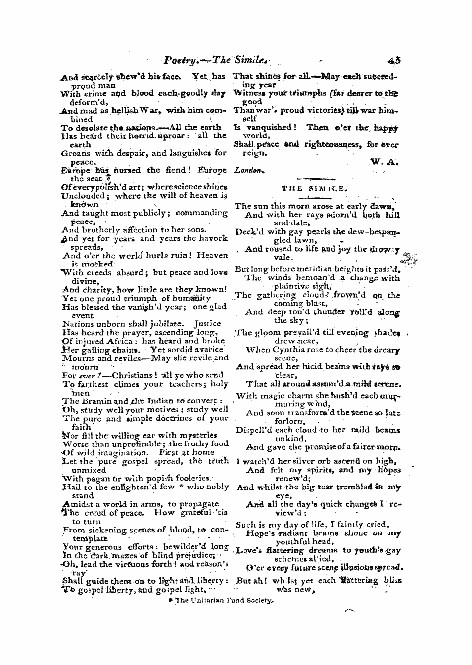 Monthly Repository (1806-1838) and Unitarian Chronicle (1832-1833): F Y, 1st edition - Untitled Article