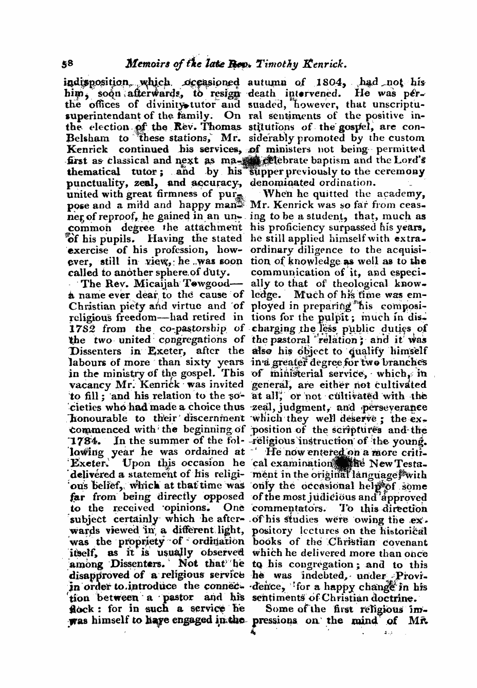 Monthly Repository (1806-1838) and Unitarian Chronicle (1832-1833): F Y, 1st edition - Untitled Article