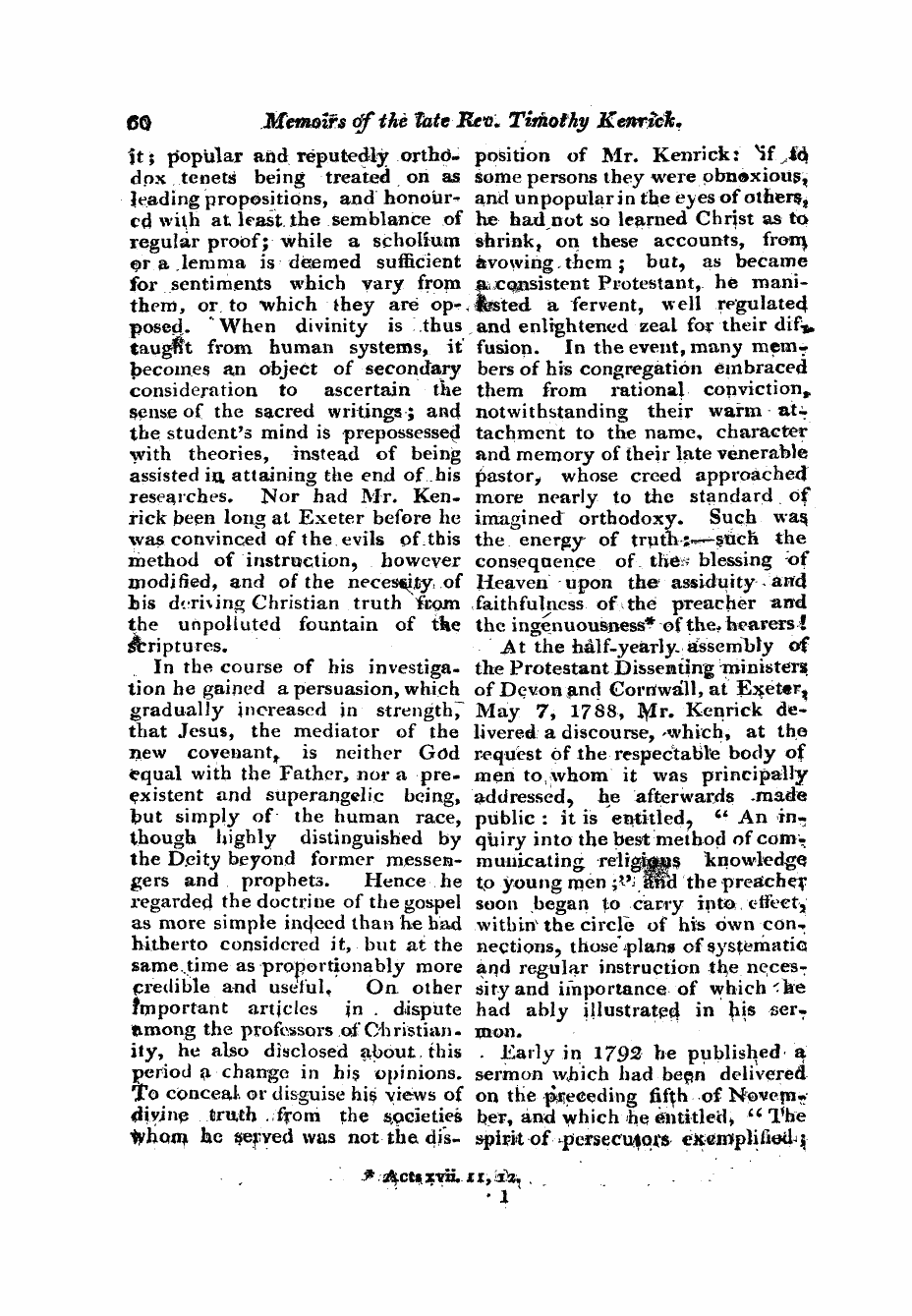 Monthly Repository (1806-1838) and Unitarian Chronicle (1832-1833): F Y, 1st edition - Untitled Article