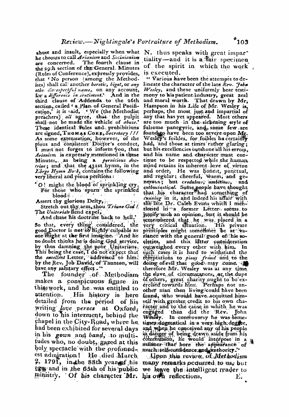 Monthly Repository (1806-1838) and Unitarian Chronicle (1832-1833): F Y, 1st edition - Untitled Article