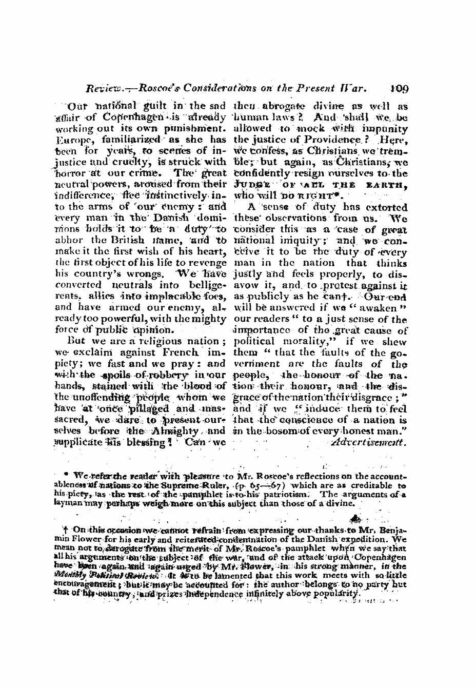 Monthly Repository (1806-1838) and Unitarian Chronicle (1832-1833): F Y, 1st edition - Untitled Article