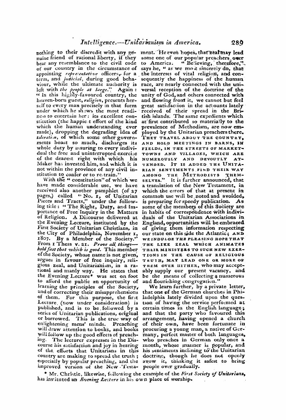 Monthly Repository (1806-1838) and Unitarian Chronicle (1832-1833): F Y, 1st edition - Untitled Article