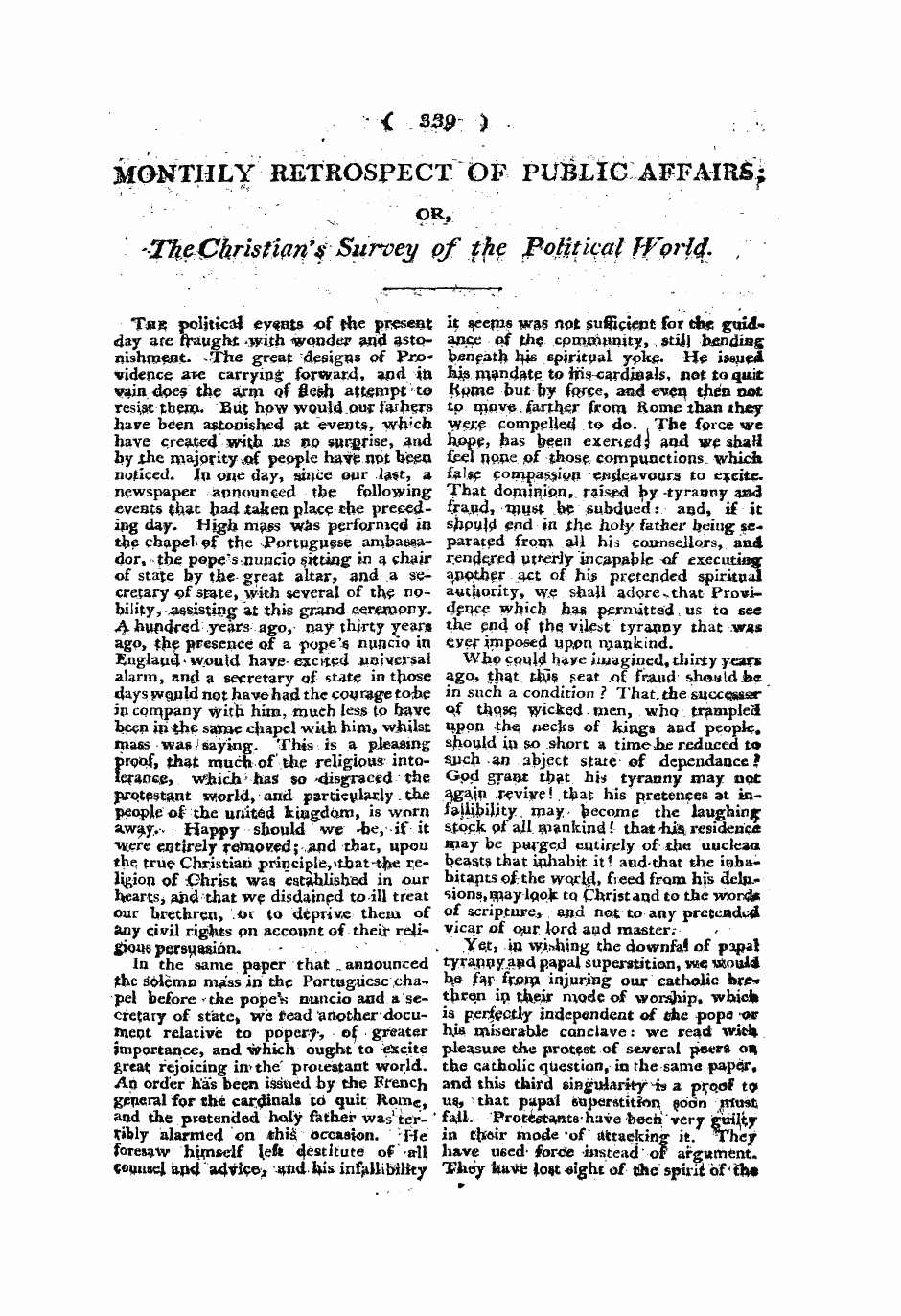 Monthly Repository (1806-1838) and Unitarian Chronicle (1832-1833): F Y, 1st edition - V 1 If0nthly Retrospect Of Pljilig Affair^ ¦Th&Chri$Ti(Iri4 Survey Of The Jpohti ^ Aj" Ffpm