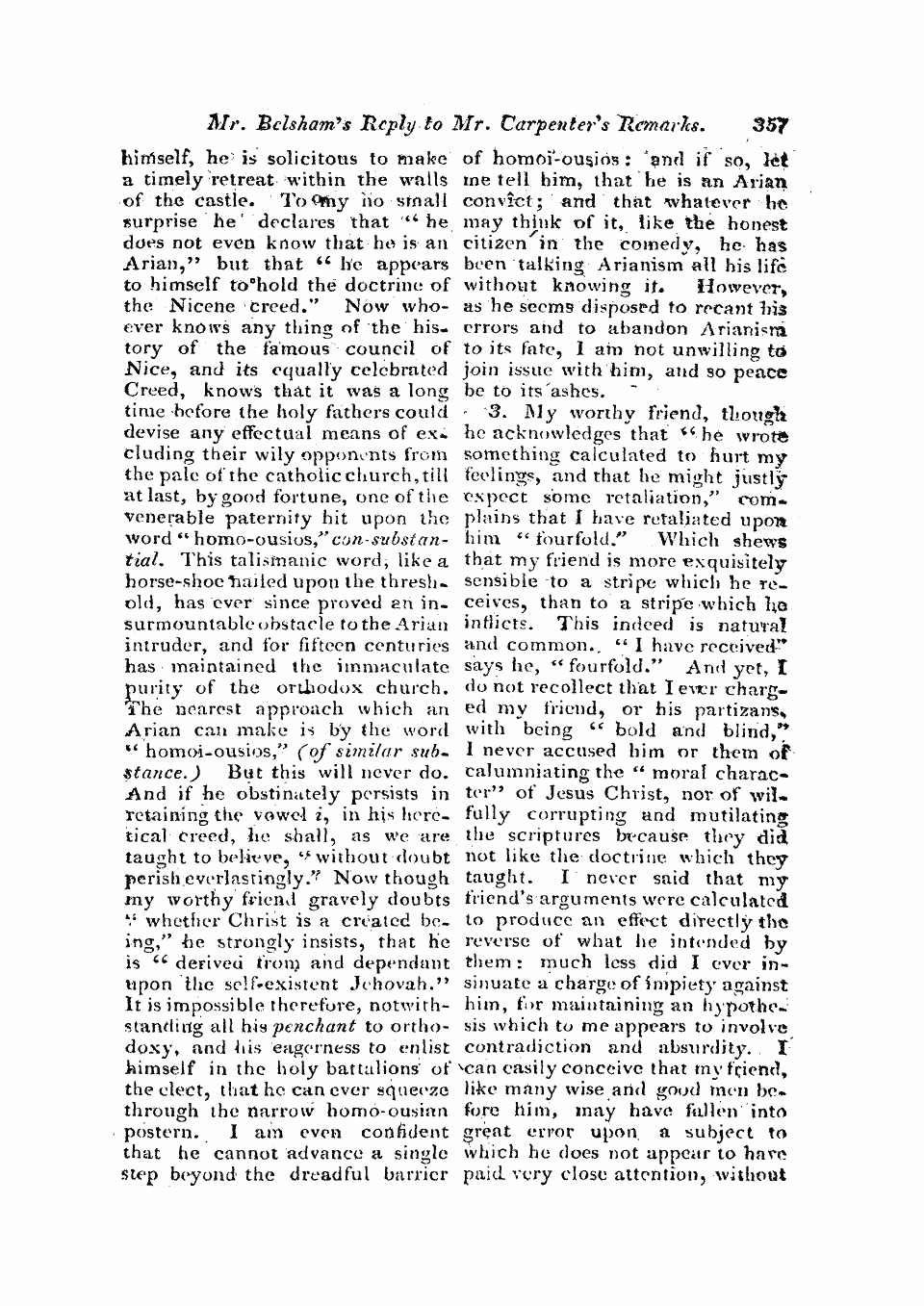 Monthly Repository (1806-1838) and Unitarian Chronicle (1832-1833): F Y, 1st edition - Untitled Article