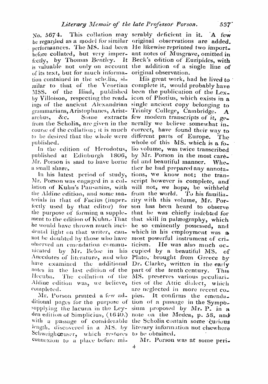 Monthly Repository (1806-1838) and Unitarian Chronicle (1832-1833): F Y, 1st edition - Untitled Article