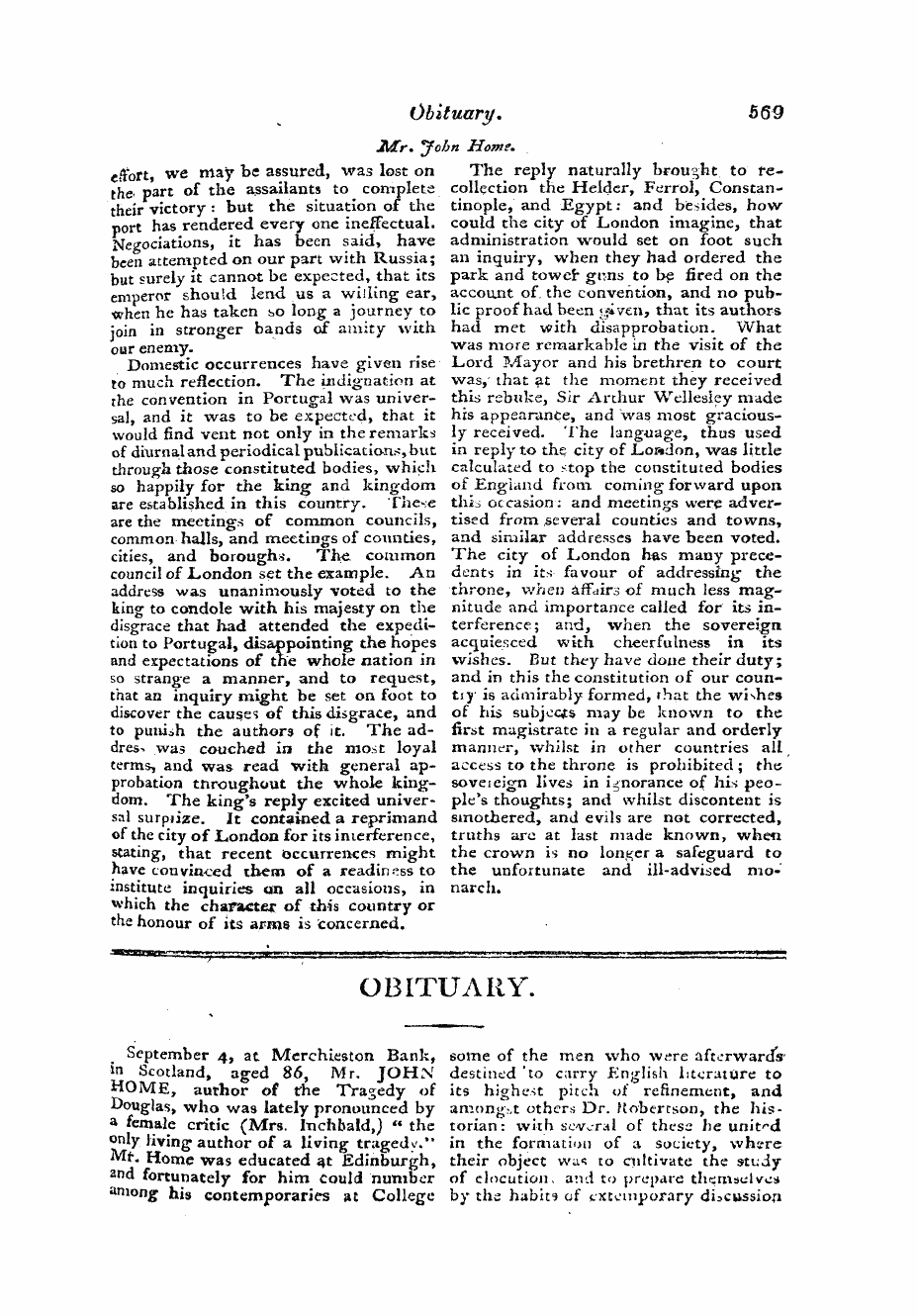 Monthly Repository (1806-1838) and Unitarian Chronicle (1832-1833): F Y, 1st edition - Obituary. 569