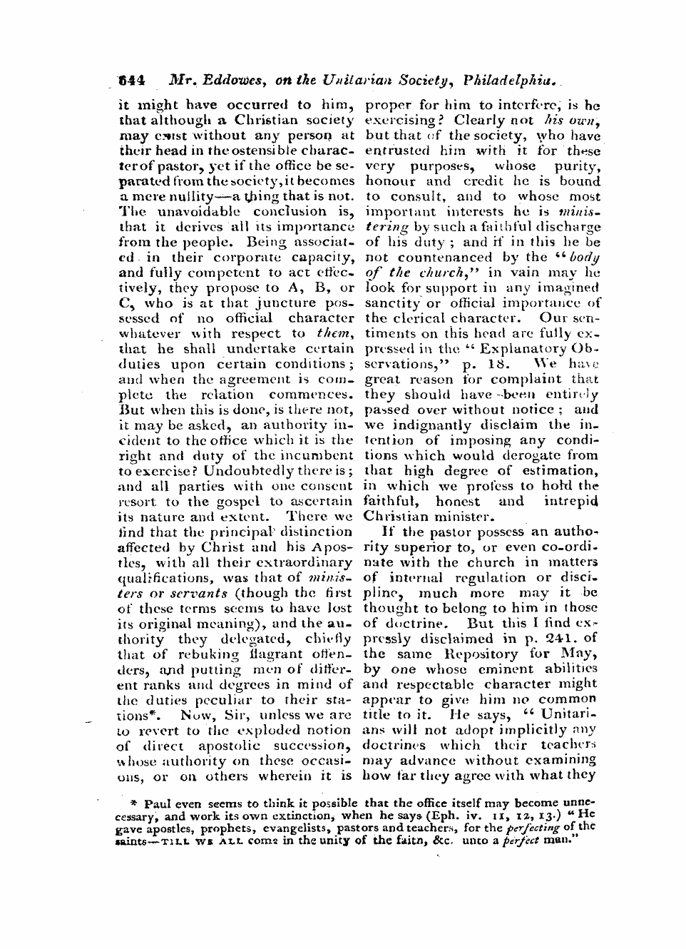 Monthly Repository (1806-1838) and Unitarian Chronicle (1832-1833): F Y, 1st edition - Untitled Article