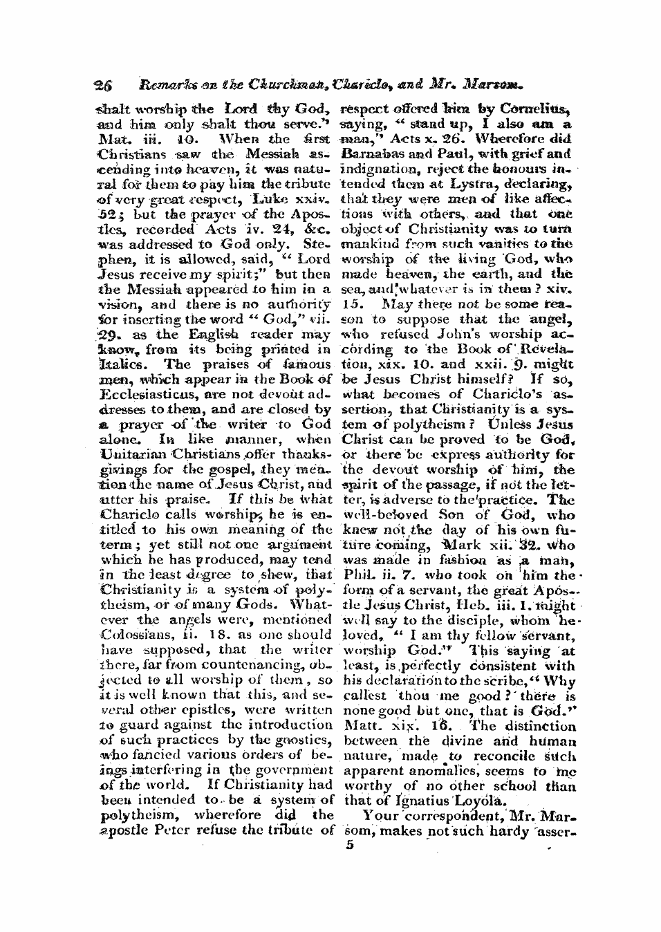 Monthly Repository (1806-1838) and Unitarian Chronicle (1832-1833): F Y, 1st edition - Untitled Article