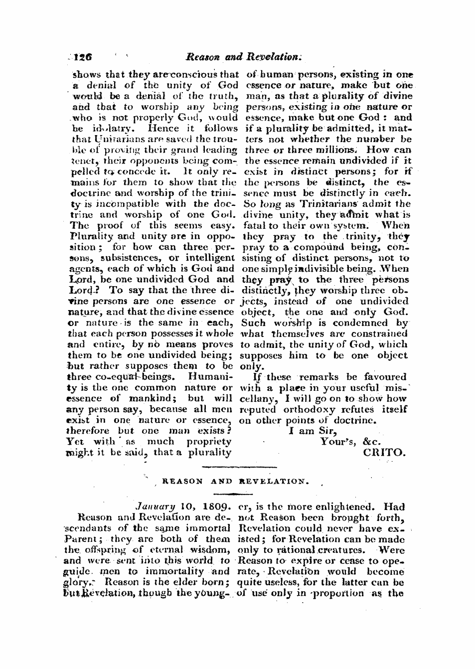 Monthly Repository (1806-1838) and Unitarian Chronicle (1832-1833): F Y, 1st edition - Untitled Article