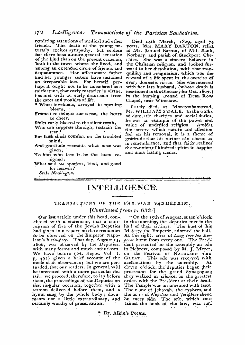 Monthly Repository (1806-1838) and Unitarian Chronicle (1832-1833): F Y, 1st edition - Untitled Article