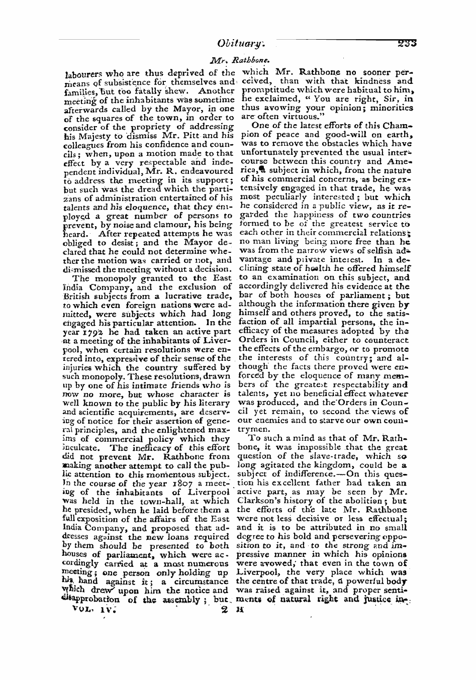 Monthly Repository (1806-1838) and Unitarian Chronicle (1832-1833): F Y, 1st edition - Untitled Article