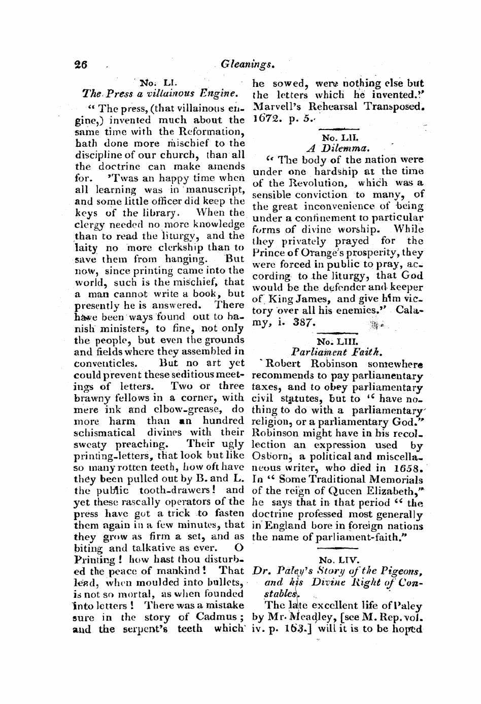 Monthly Repository (1806-1838) and Unitarian Chronicle (1832-1833): F Y, 1st edition: 26