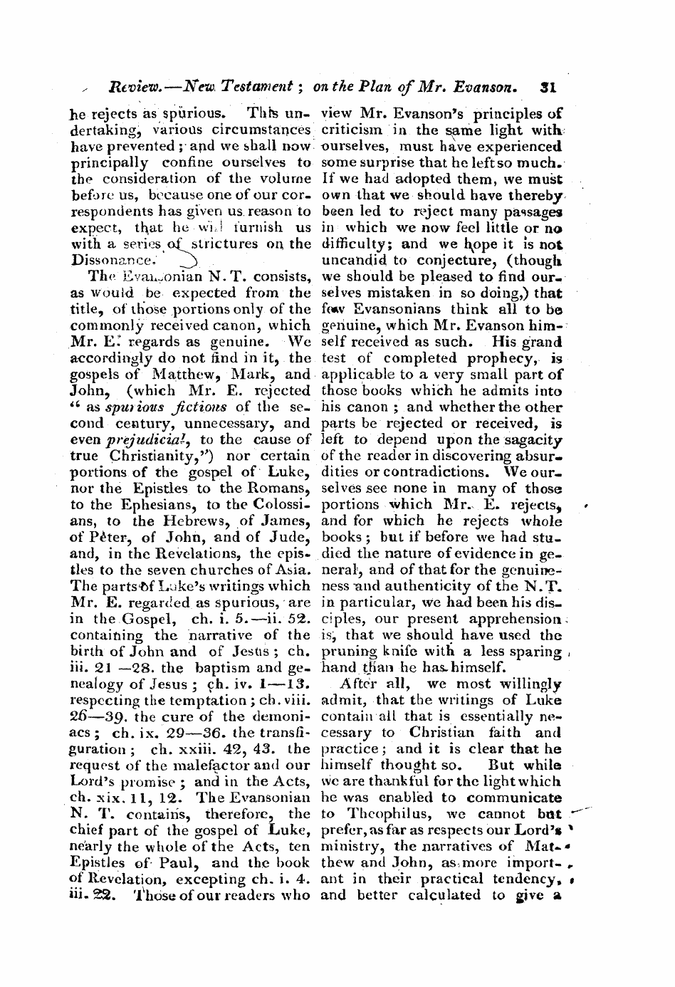 Monthly Repository (1806-1838) and Unitarian Chronicle (1832-1833): F Y, 1st edition: 31