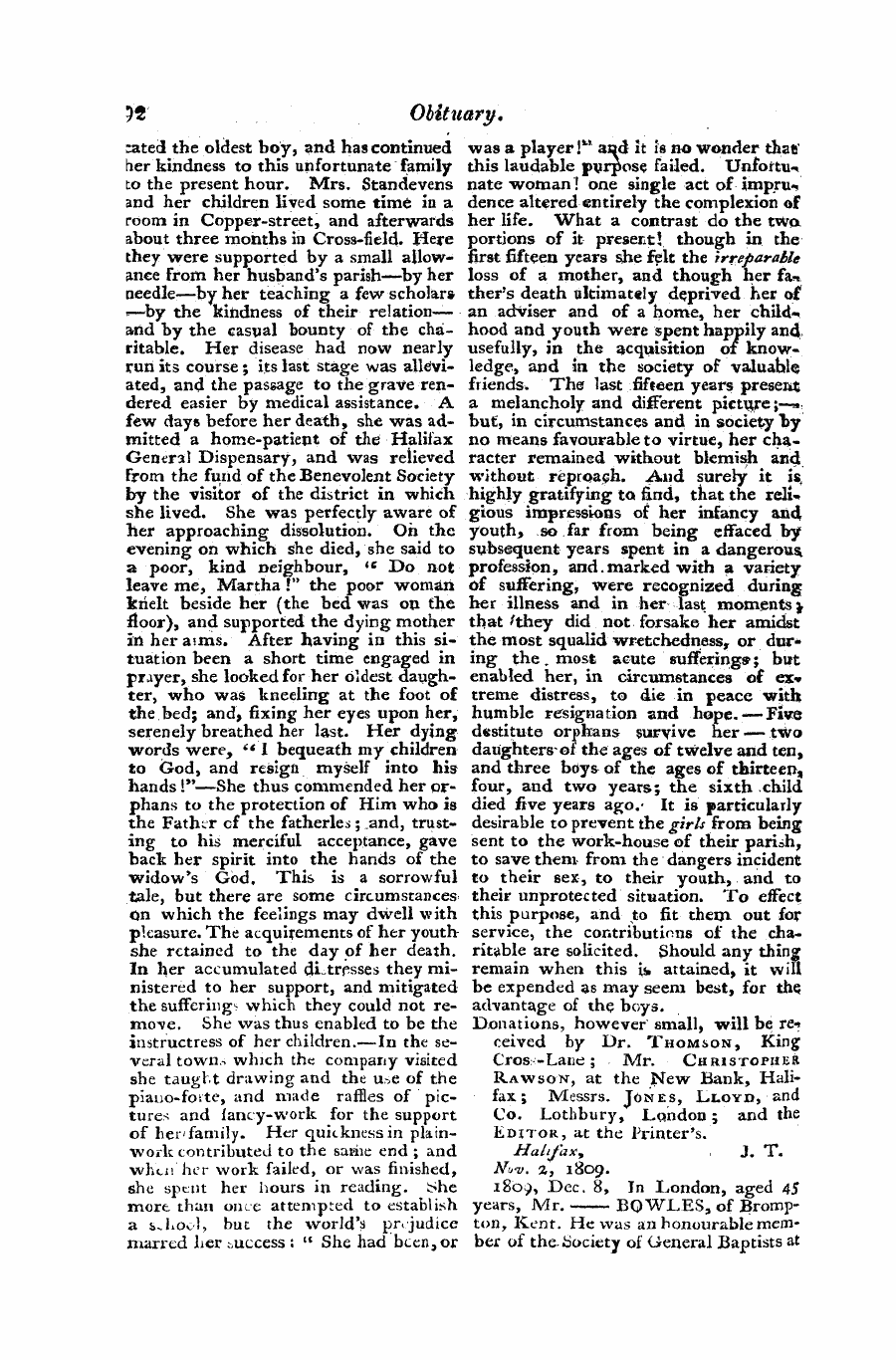 Monthly Repository (1806-1838) and Unitarian Chronicle (1832-1833): F Y, 1st edition - Untitled Article