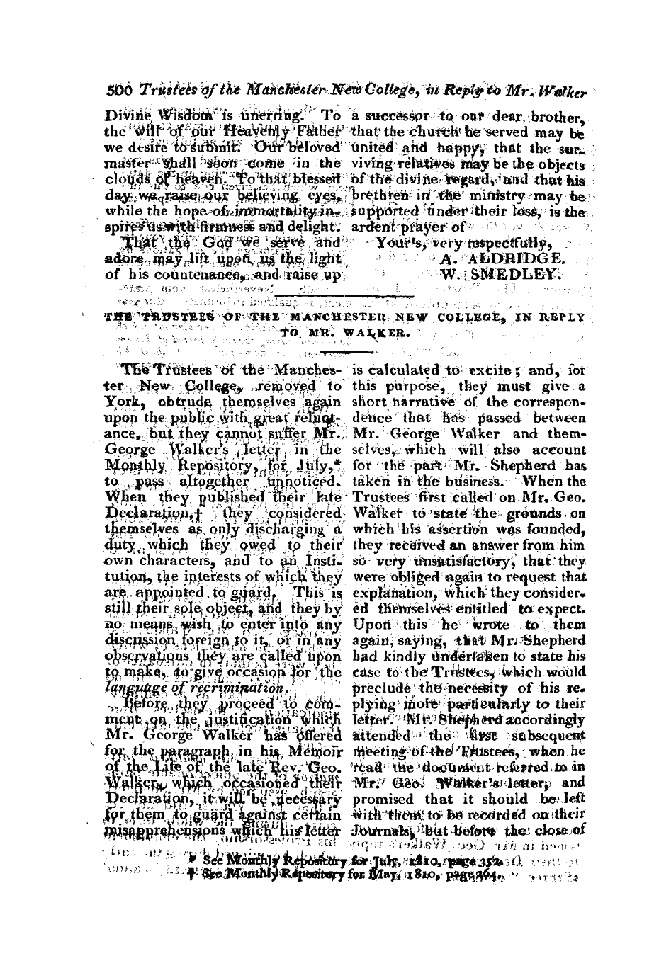 Monthly Repository (1806-1838) and Unitarian Chronicle (1832-1833): F Y, 1st edition - Untitled Article