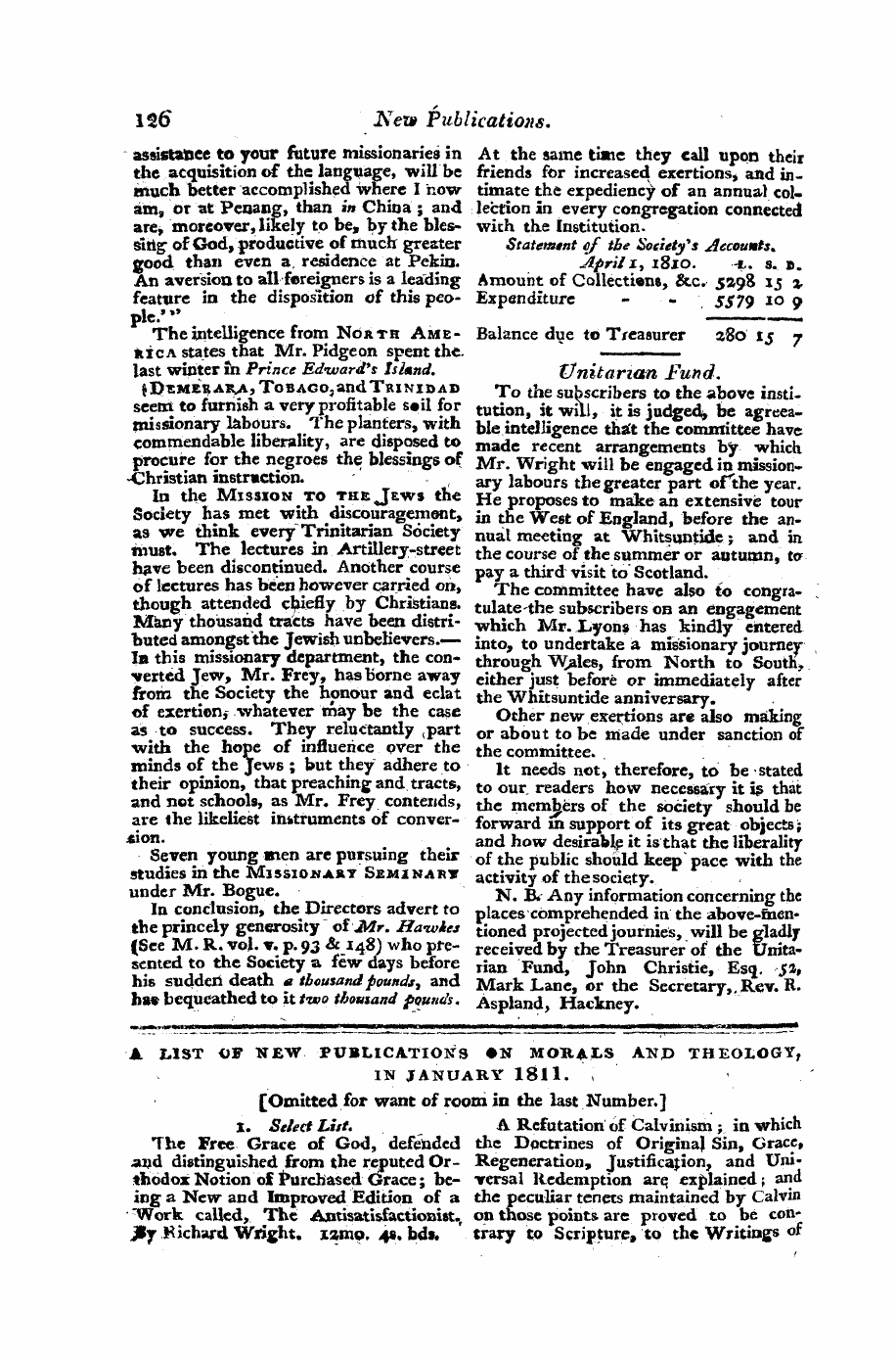 Monthly Repository (1806-1838) and Unitarian Chronicle (1832-1833): F Y, 1st edition - Untitled Article