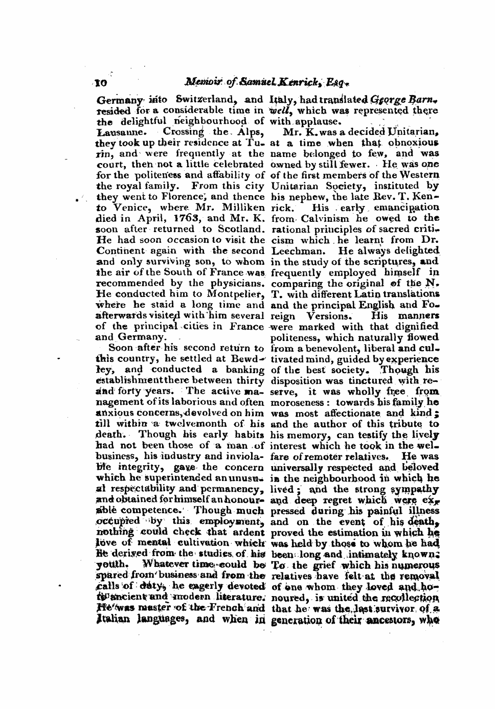 Monthly Repository (1806-1838) and Unitarian Chronicle (1832-1833): F Y, 1st edition: 10