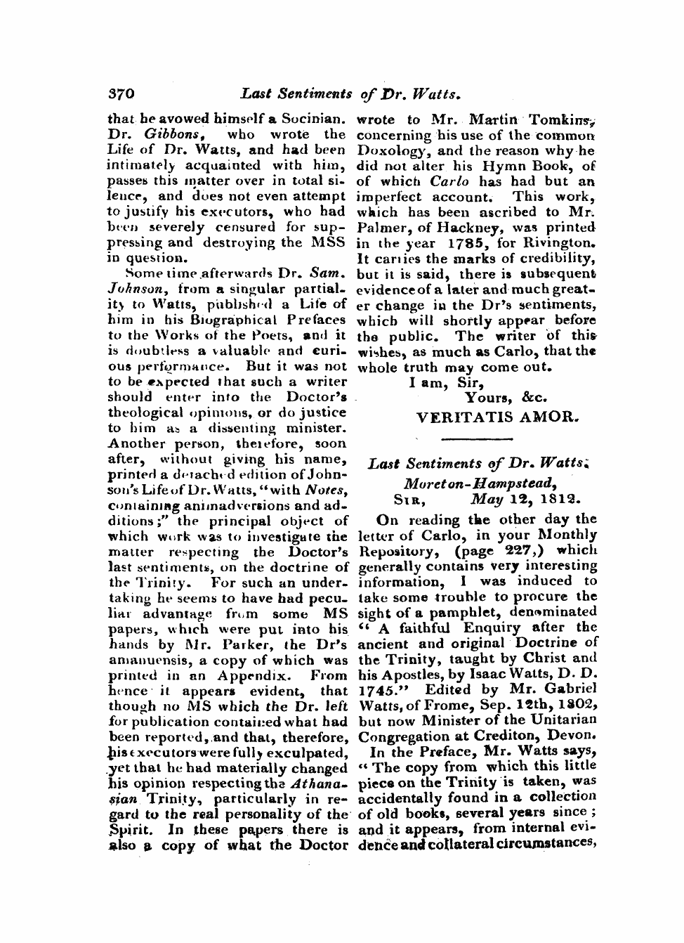 Monthly Repository (1806-1838) and Unitarian Chronicle (1832-1833): F Y, 1st edition: 26