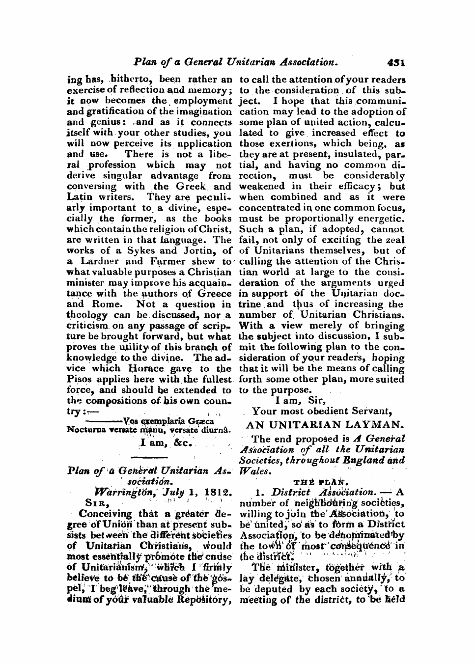 Monthly Repository (1806-1838) and Unitarian Chronicle (1832-1833): F Y, 1st edition: 23