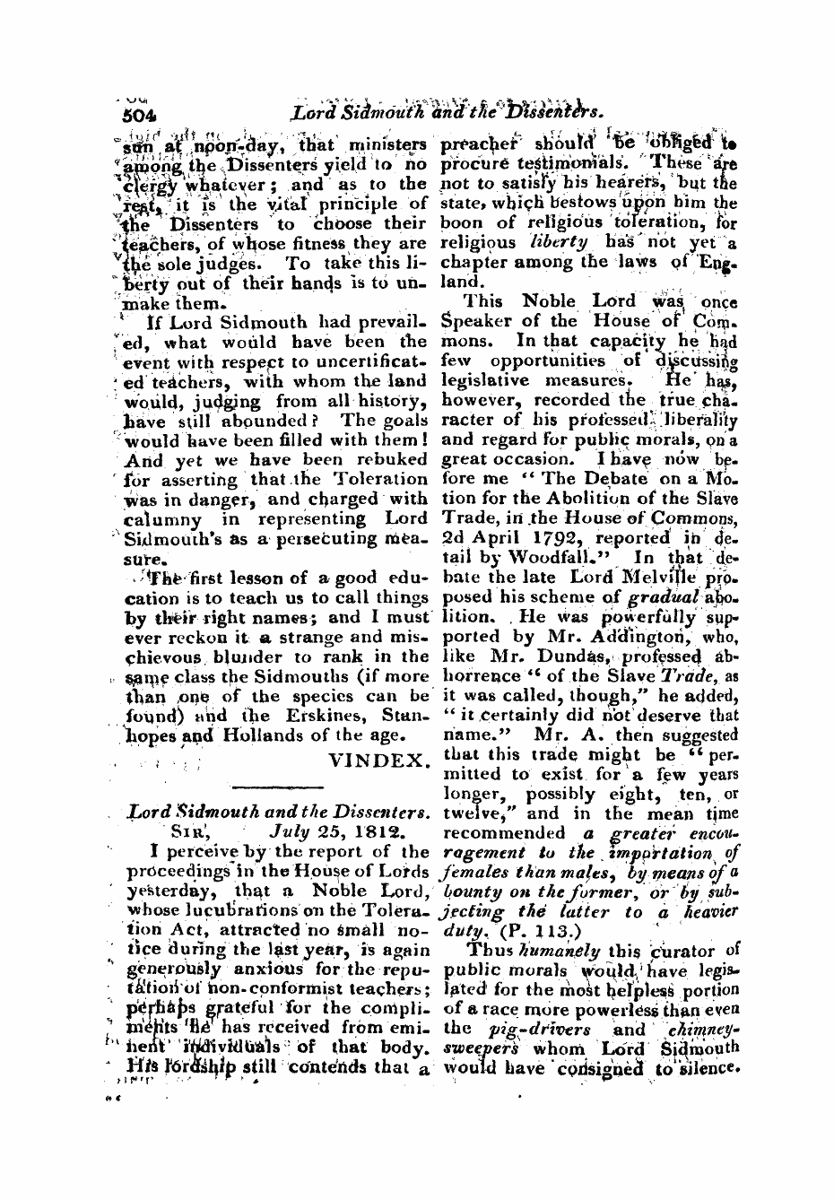 Monthly Repository (1806-1838) and Unitarian Chronicle (1832-1833): F Y, 1st edition - Untitled Article