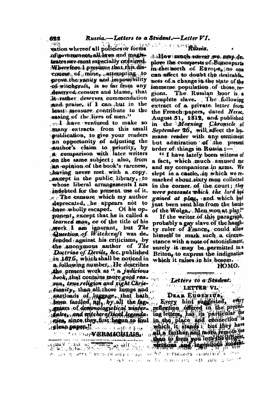 Monthly Repository (1806-1838) and Unitarian Chronicle (1832-1833): F Y, 1st edition - Untitled Article