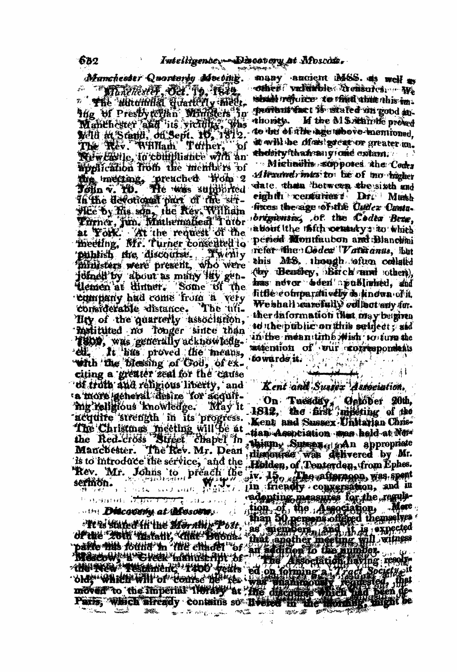 Monthly Repository (1806-1838) and Unitarian Chronicle (1832-1833): F Y, 1st edition - Untitled Article