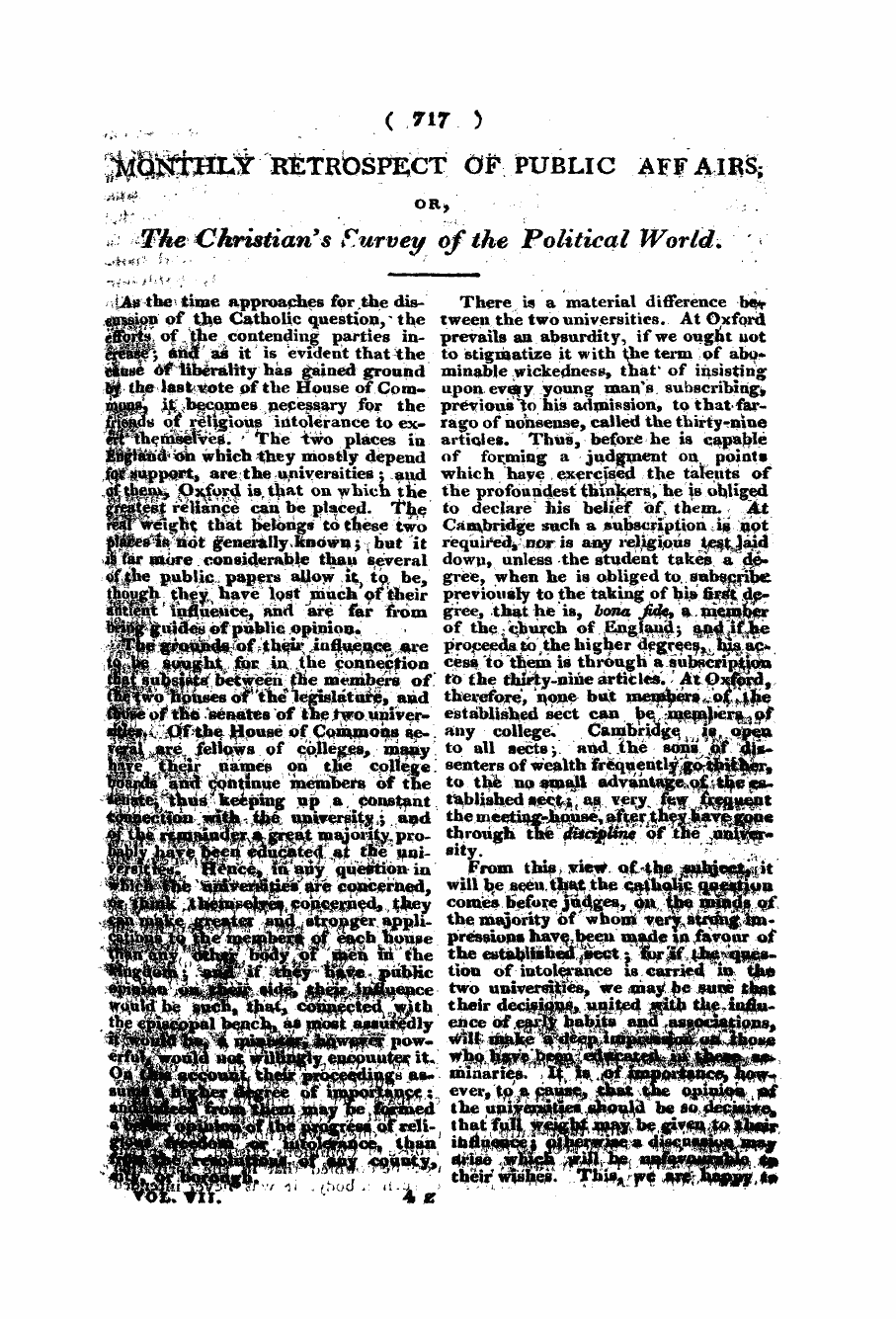 Monthly Repository (1806-1838) and Unitarian Chronicle (1832-1833): F Y, 1st edition - Untitled Article