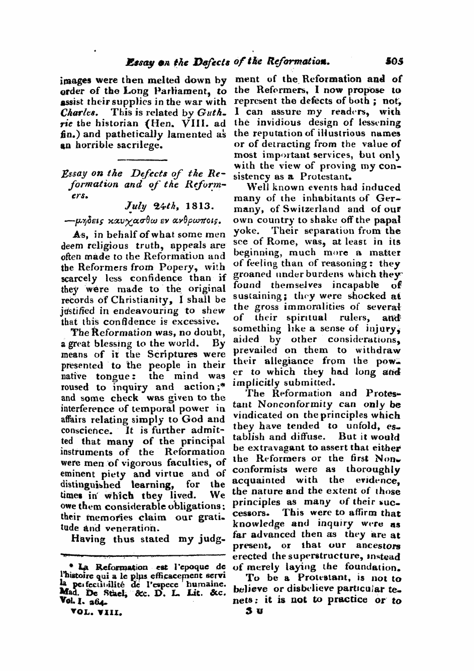 Monthly Repository (1806-1838) and Unitarian Chronicle (1832-1833): F Y, 1st edition - Untitled Article