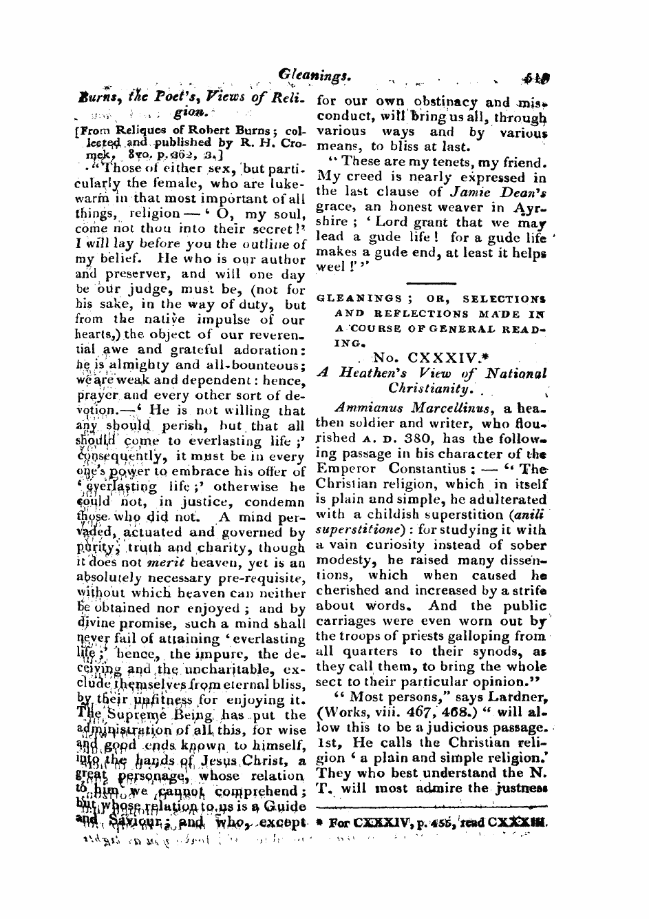 Monthly Repository (1806-1838) and Unitarian Chronicle (1832-1833): F Y, 1st edition - Untitled Article