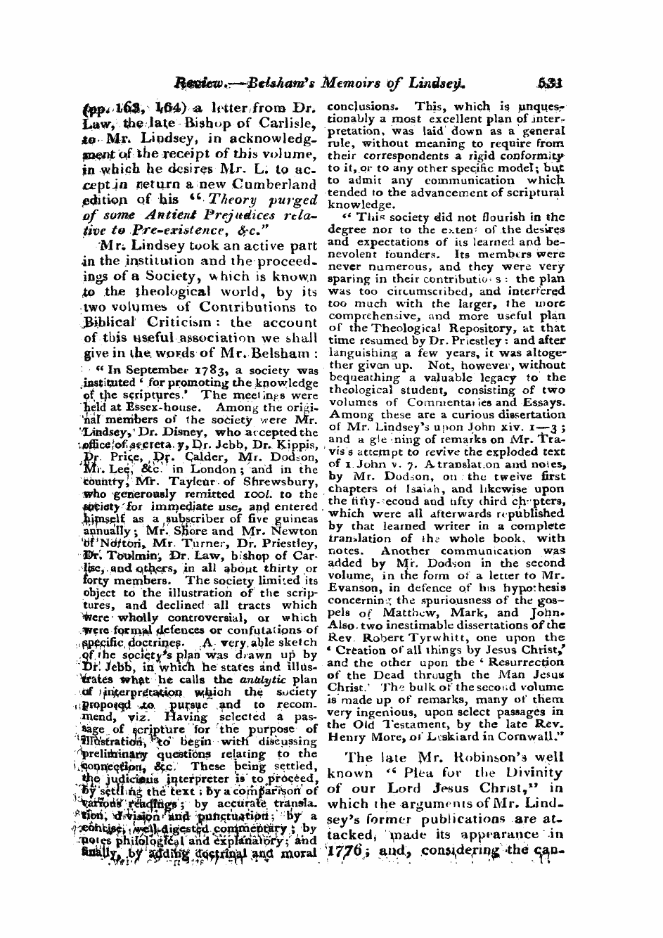 Monthly Repository (1806-1838) and Unitarian Chronicle (1832-1833): F Y, 1st edition: 43