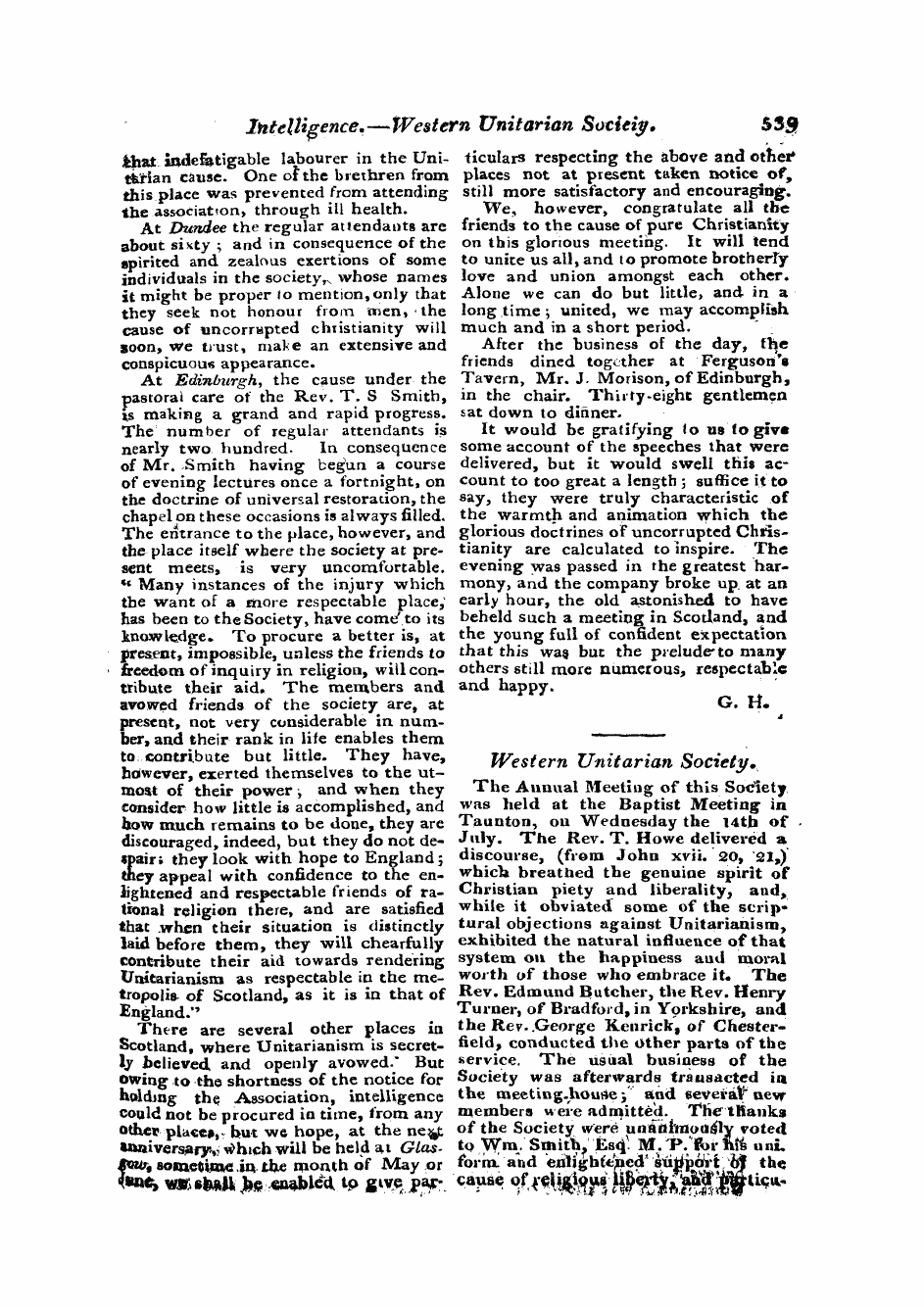 Monthly Repository (1806-1838) and Unitarian Chronicle (1832-1833): F Y, 1st edition: 51