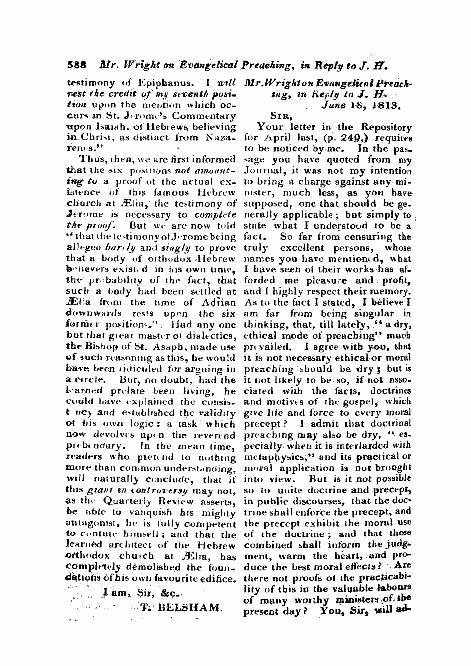 Monthly Repository (1806-1838) and Unitarian Chronicle (1832-1833): F Y, 1st edition - Untitled Article