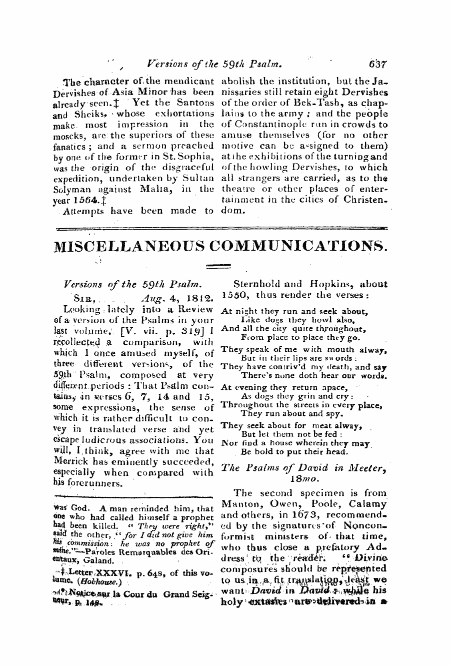 Monthly Repository (1806-1838) and Unitarian Chronicle (1832-1833): F Y, 1st edition - Untitled Article