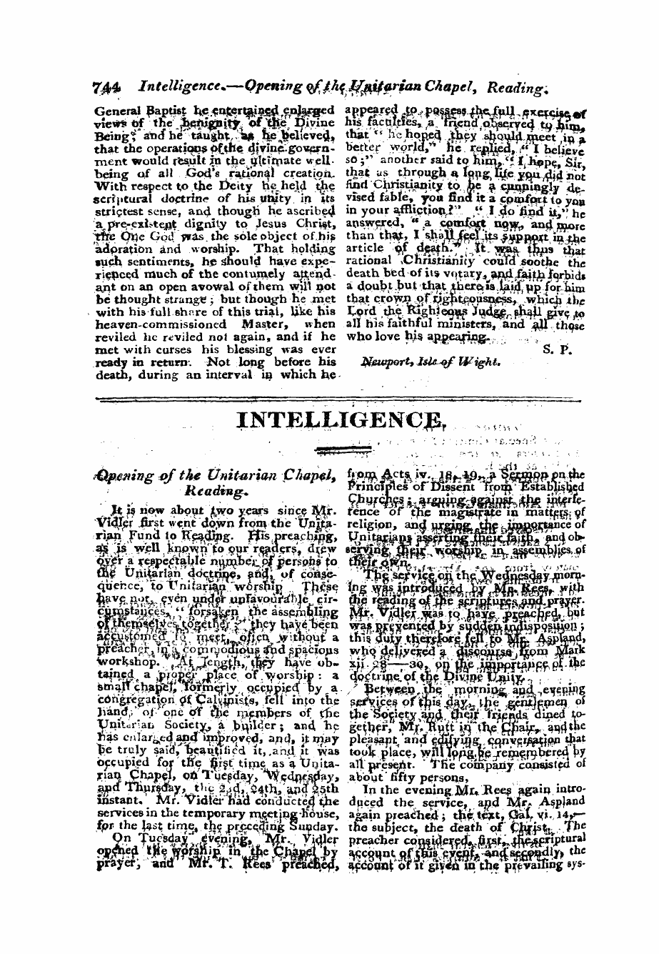 Monthly Repository (1806-1838) and Unitarian Chronicle (1832-1833): F Y, 1st edition: 52