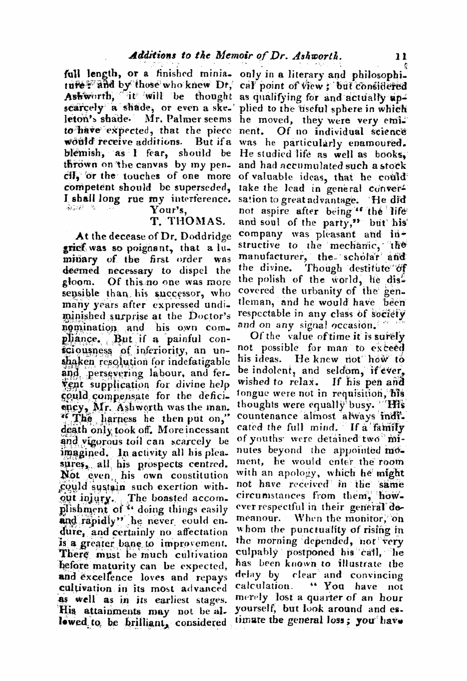 Monthly Repository (1806-1838) and Unitarian Chronicle (1832-1833): F Y, 1st edition: 11