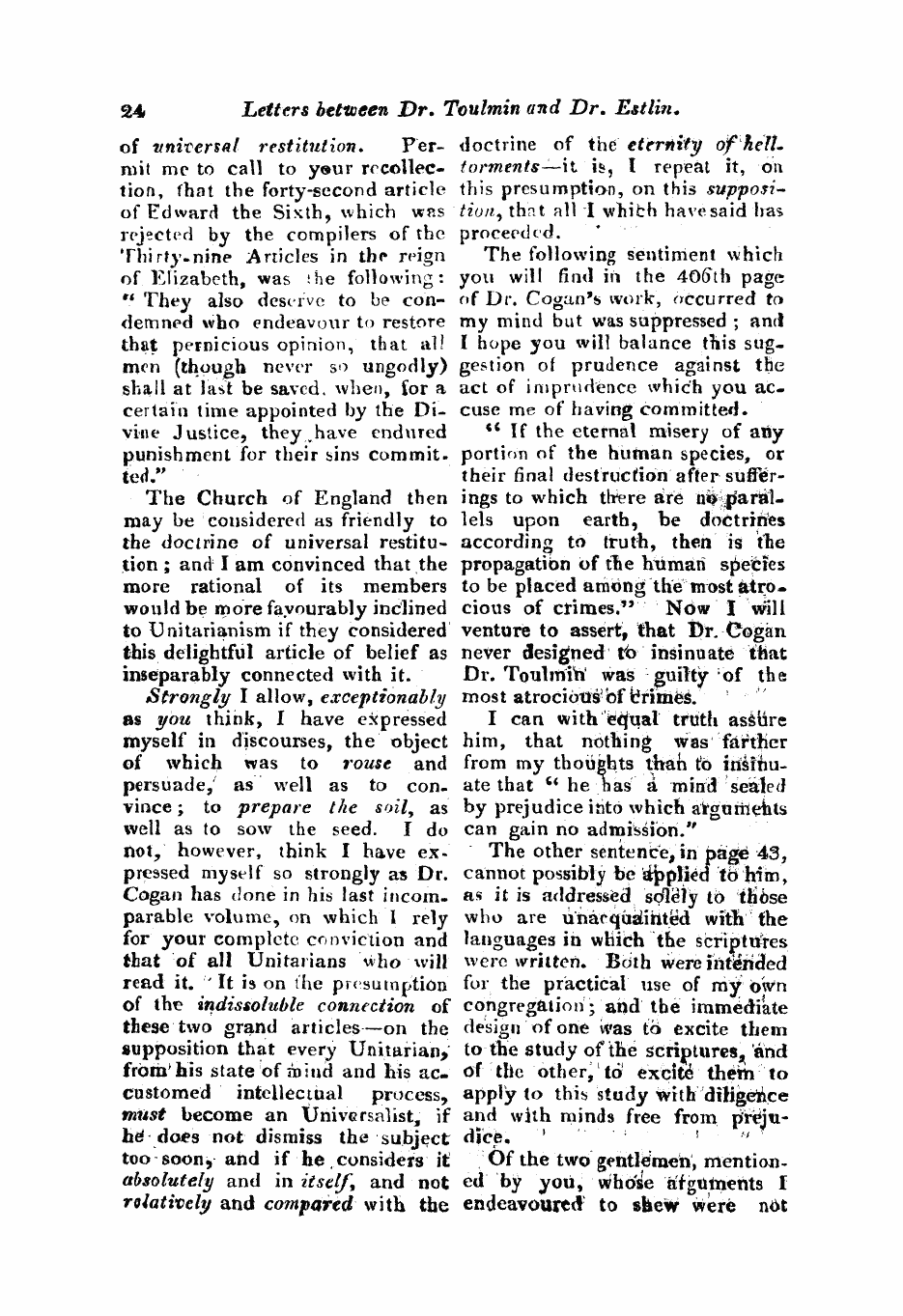 Monthly Repository (1806-1838) and Unitarian Chronicle (1832-1833): F Y, 1st edition - Untitled Article