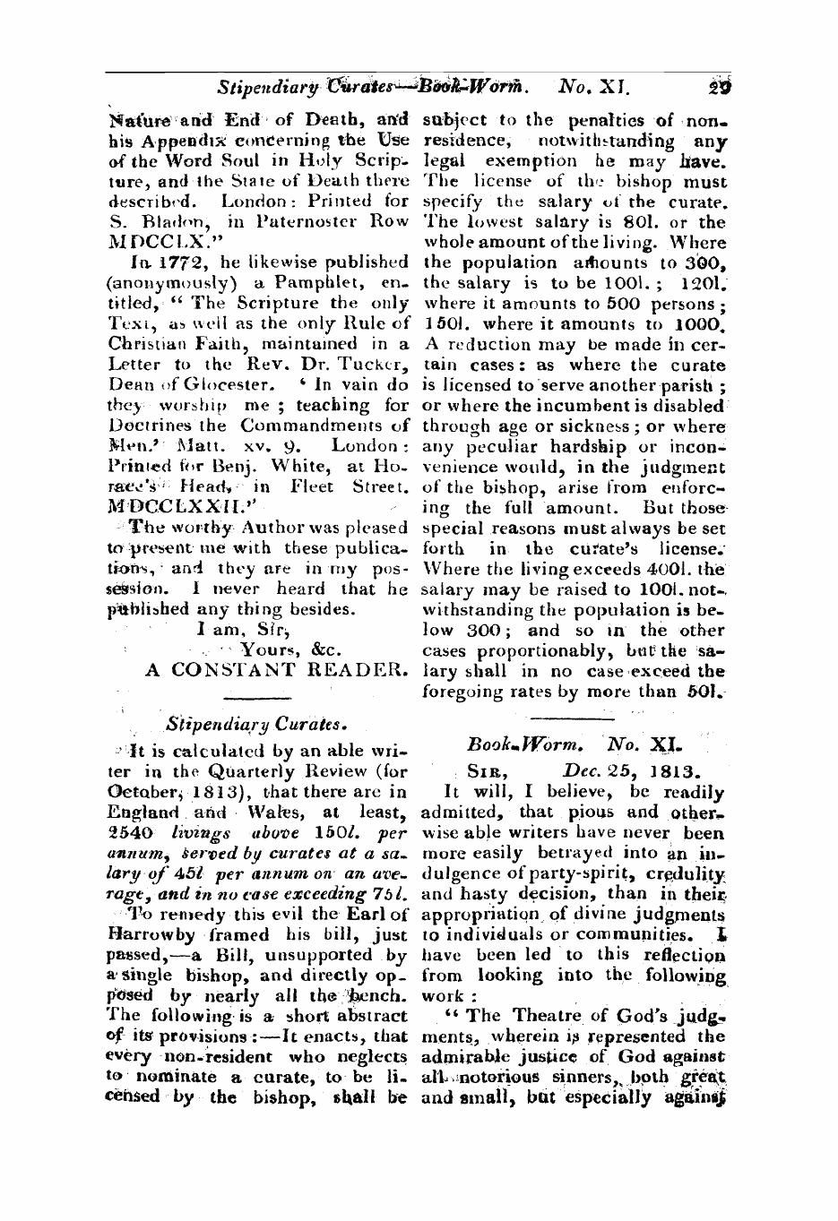 Monthly Repository (1806-1838) and Unitarian Chronicle (1832-1833): F Y, 1st edition - Untitled Article