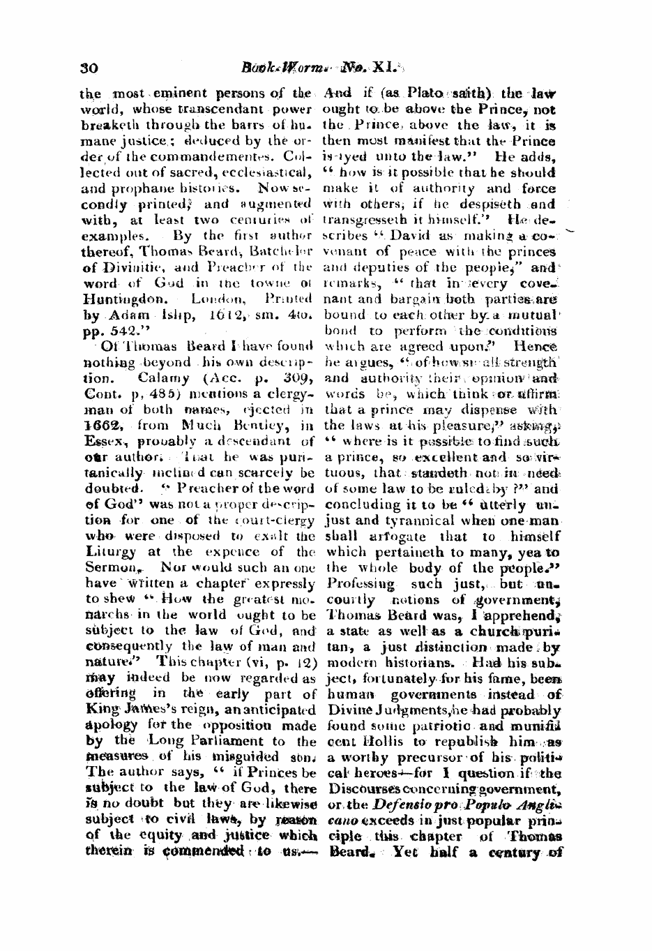 Monthly Repository (1806-1838) and Unitarian Chronicle (1832-1833): F Y, 1st edition - Untitled Article