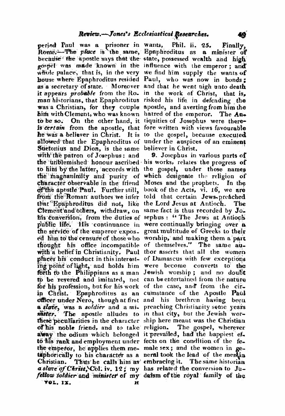 Monthly Repository (1806-1838) and Unitarian Chronicle (1832-1833): F Y, 1st edition - Untitled Article