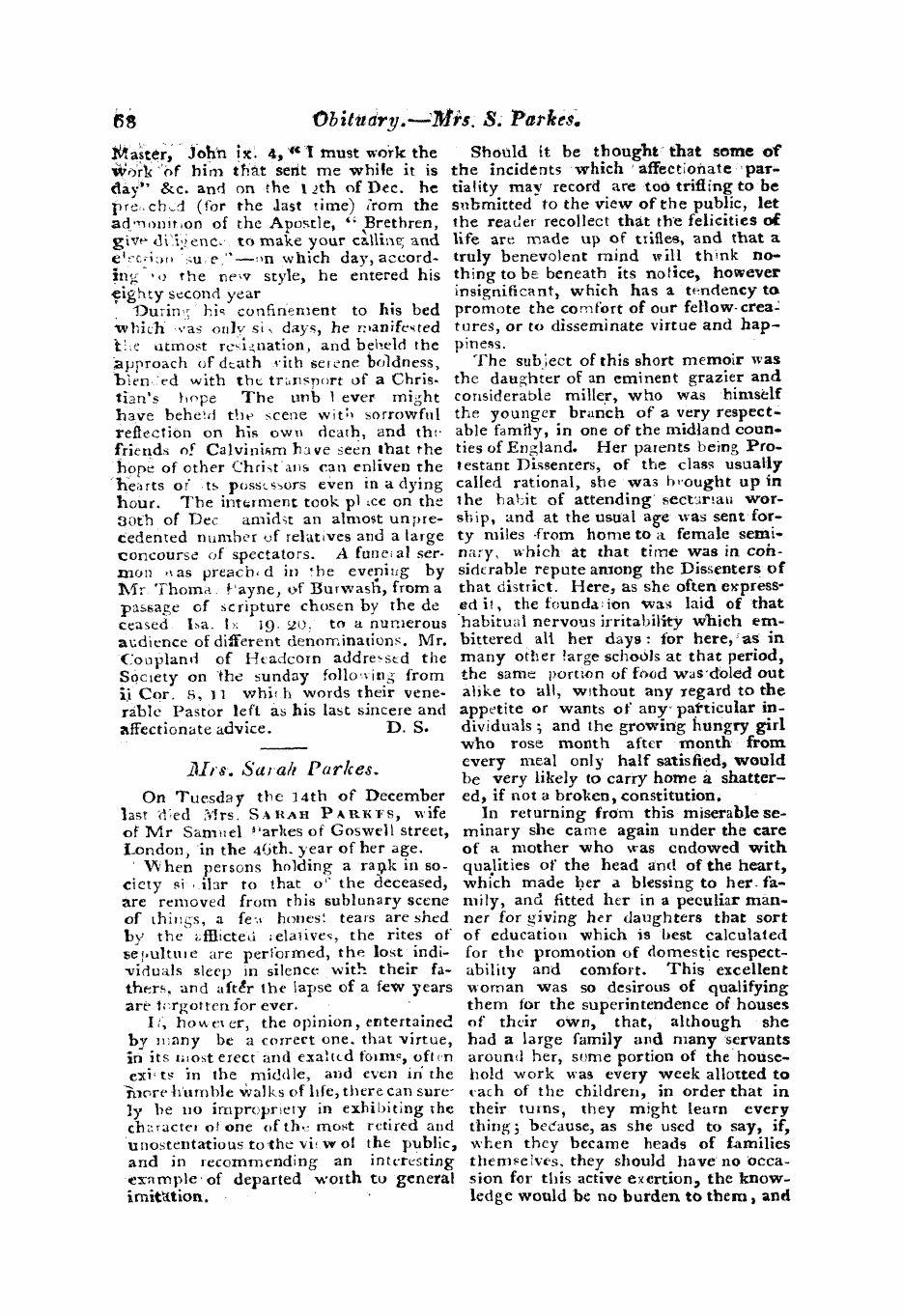 Monthly Repository (1806-1838) and Unitarian Chronicle (1832-1833): F Y, 1st edition - Untitled Article