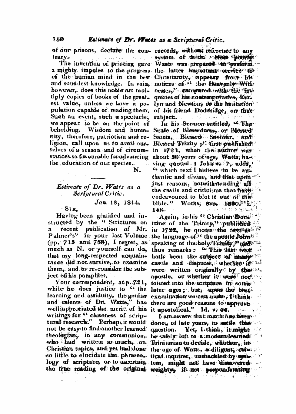 Monthly Repository (1806-1838) and Unitarian Chronicle (1832-1833): F Y, 1st edition: 14