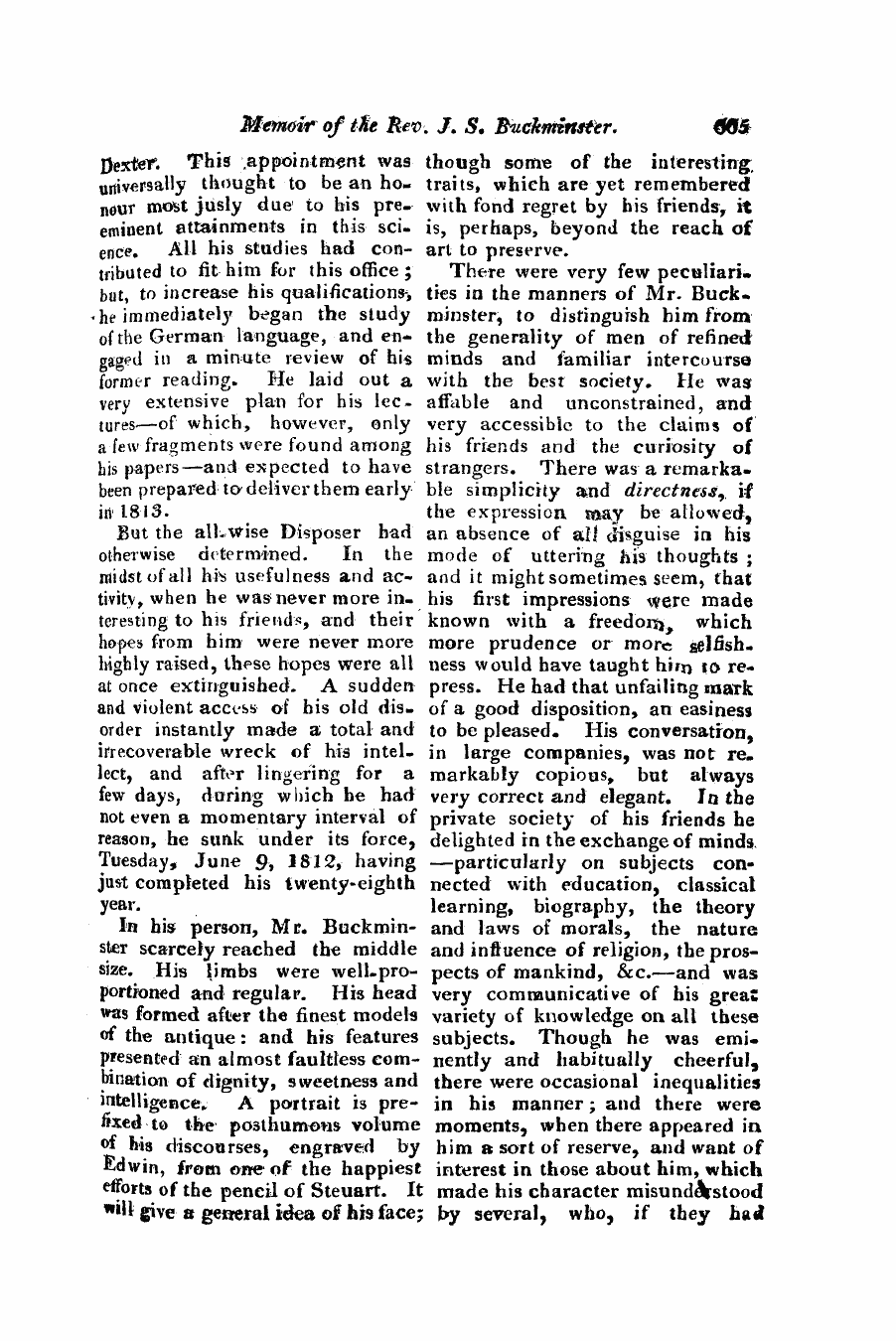 Monthly Repository (1806-1838) and Unitarian Chronicle (1832-1833): F Y, 1st edition - Untitled Article