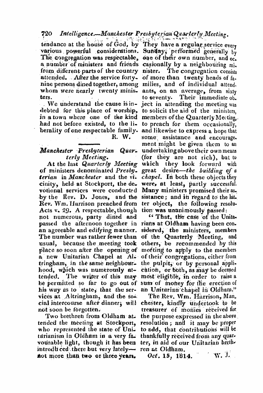 Monthly Repository (1806-1838) and Unitarian Chronicle (1832-1833): F Y, 1st edition - Untitled Article