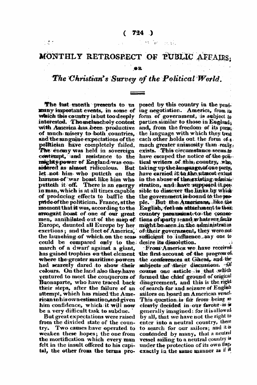 Monthly Repository (1806-1838) and Unitarian Chronicle (1832-1833): F Y, 1st edition - Monthly Retrospect Of ^&£X& Meai^S; ¦ ' •* . .. ". - . ' ' ¦ The Christian* * Survey Of The Political Wet Id.