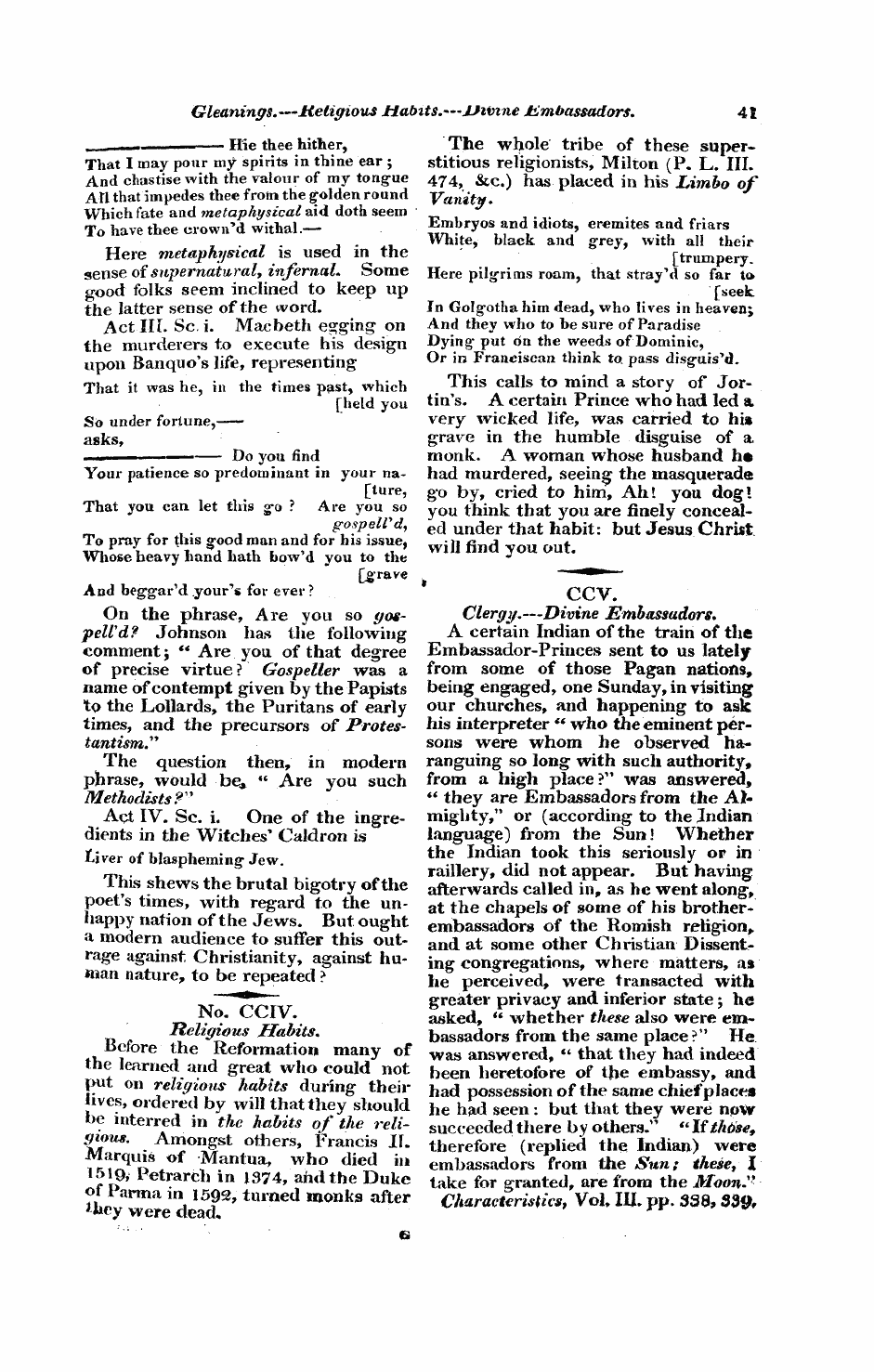 Monthly Repository (1806-1838) and Unitarian Chronicle (1832-1833): F Y, 1st edition: 41